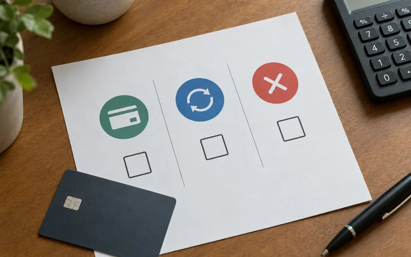 Worksheet used to compare keeping or closing an old credit card